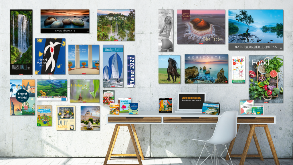 Kalender - Werbekalender 2027 mit Logo-Druck als Werbeartikel Kalender; Kalender mit Druck; Werbekalender; Firmenkalender; Kalender mit Logodruck; Kalender 2027; Kalenderdruck; individuelle Kalender; Wandkalender; Bildkalender; Werbeartikel; Werbemittel